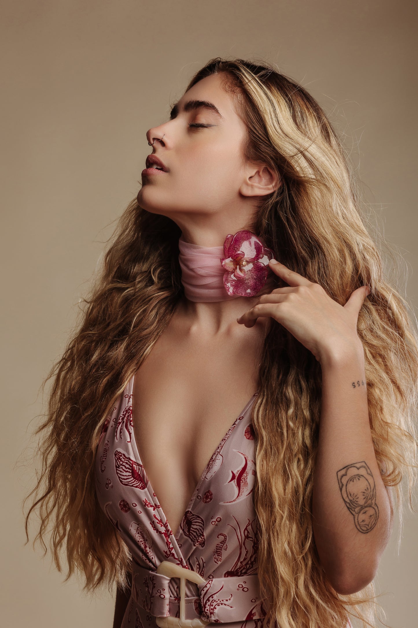 Penelope One-piece swimsuit Pink and Red