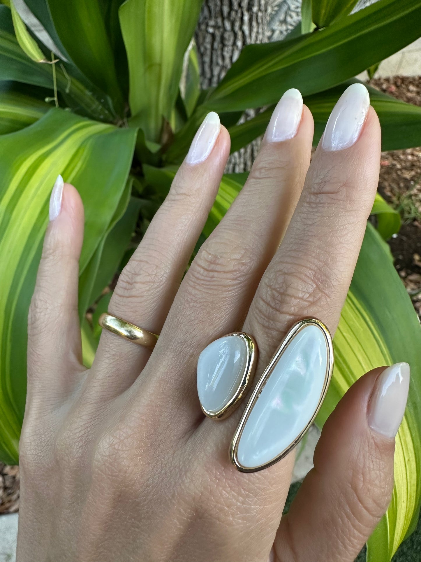 Mother of Pearl Statement Ring
