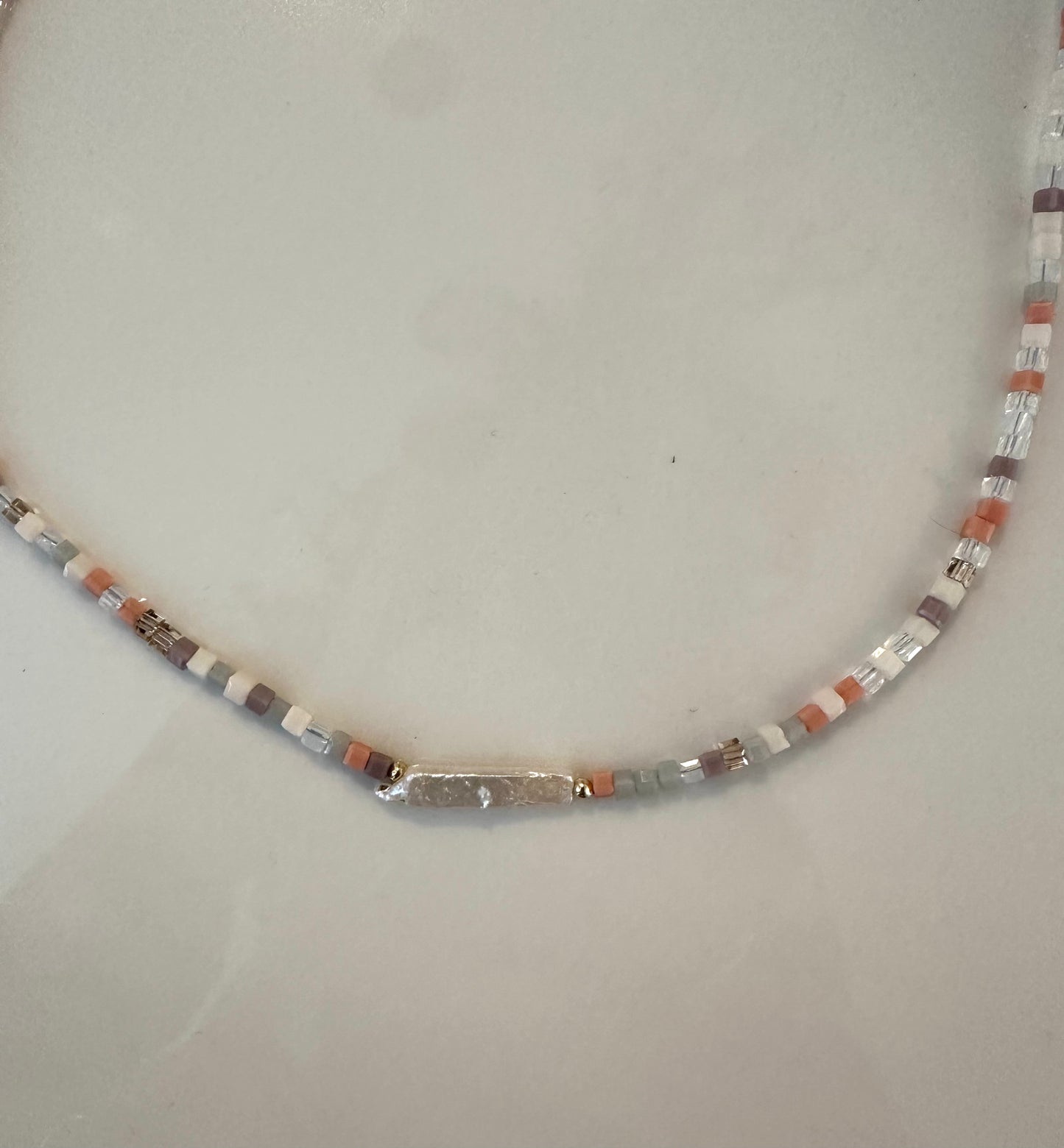 Pastel Baroque Pearl Necklace