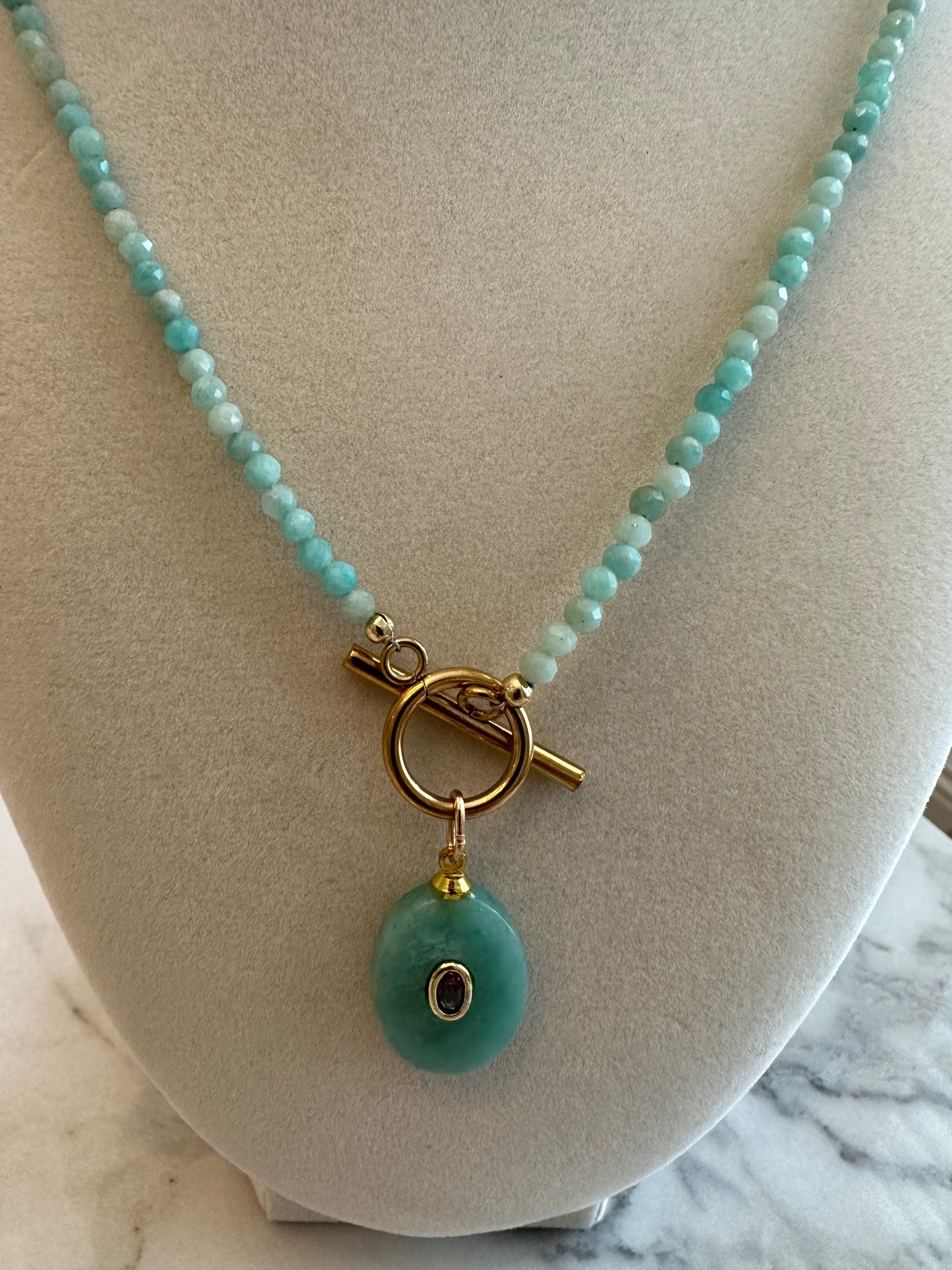 Turquoise & Amethyst Statement Necklace