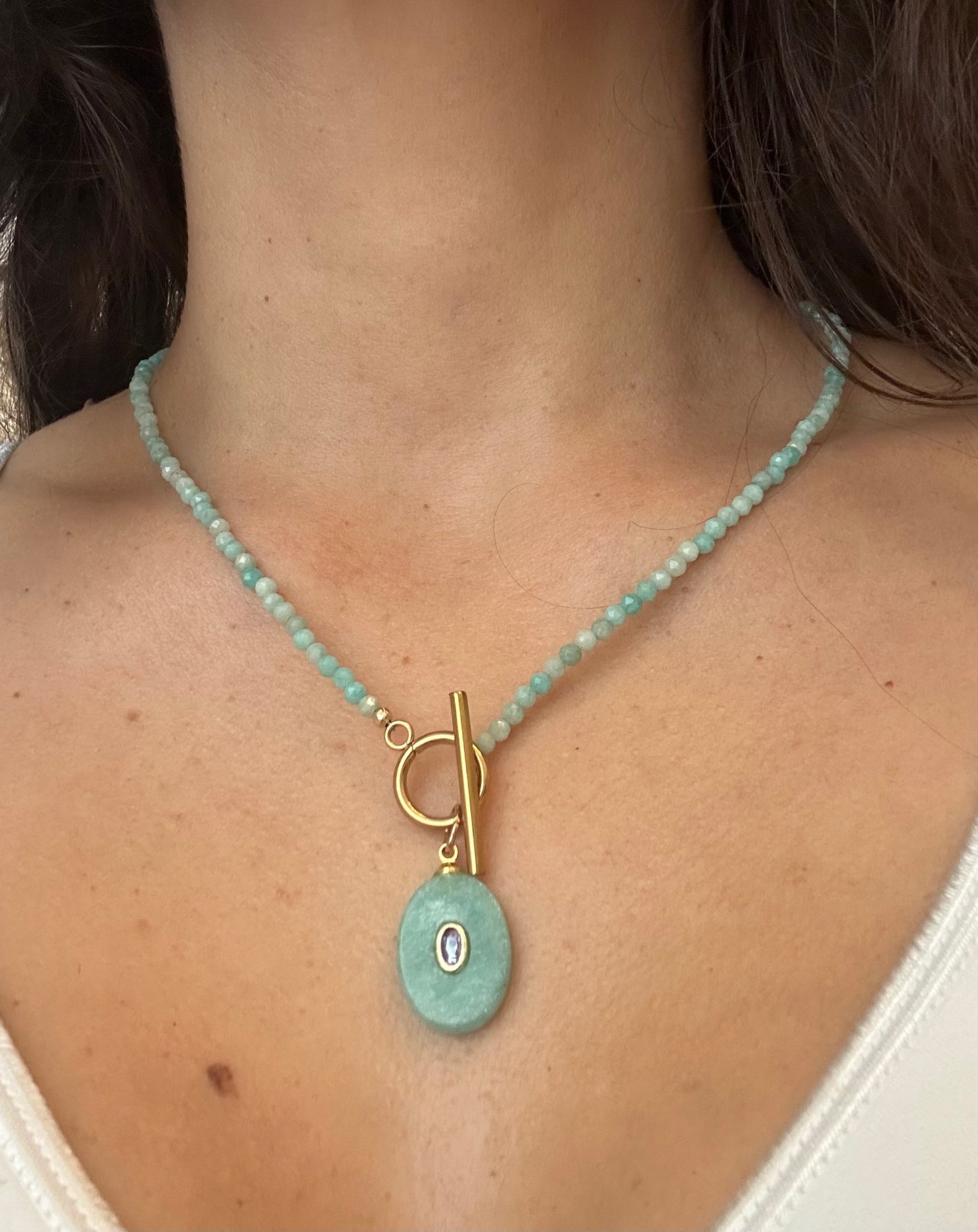 Turquoise & Amethyst Statement Necklace