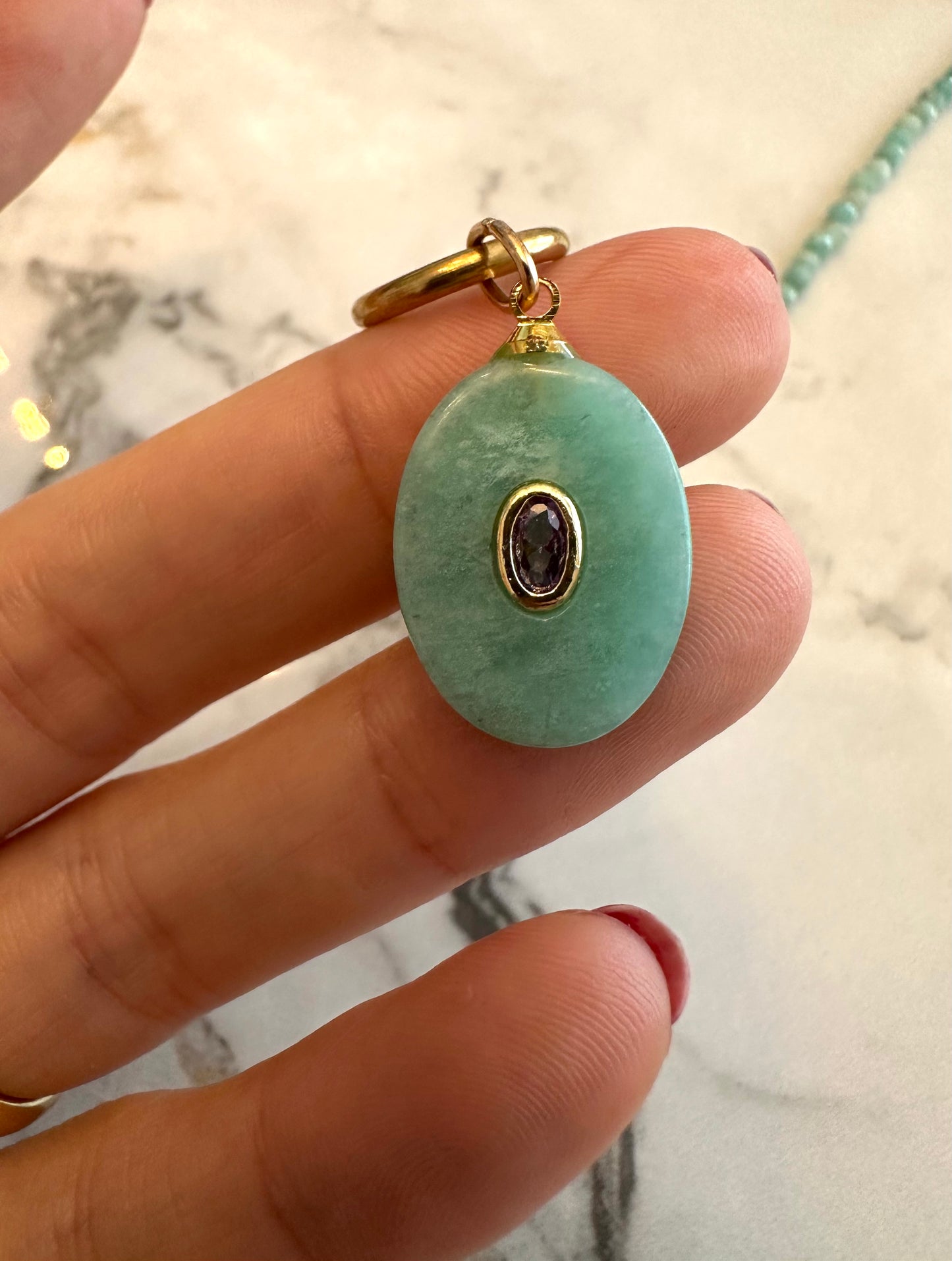 Turquoise & Amethyst Statement Necklace