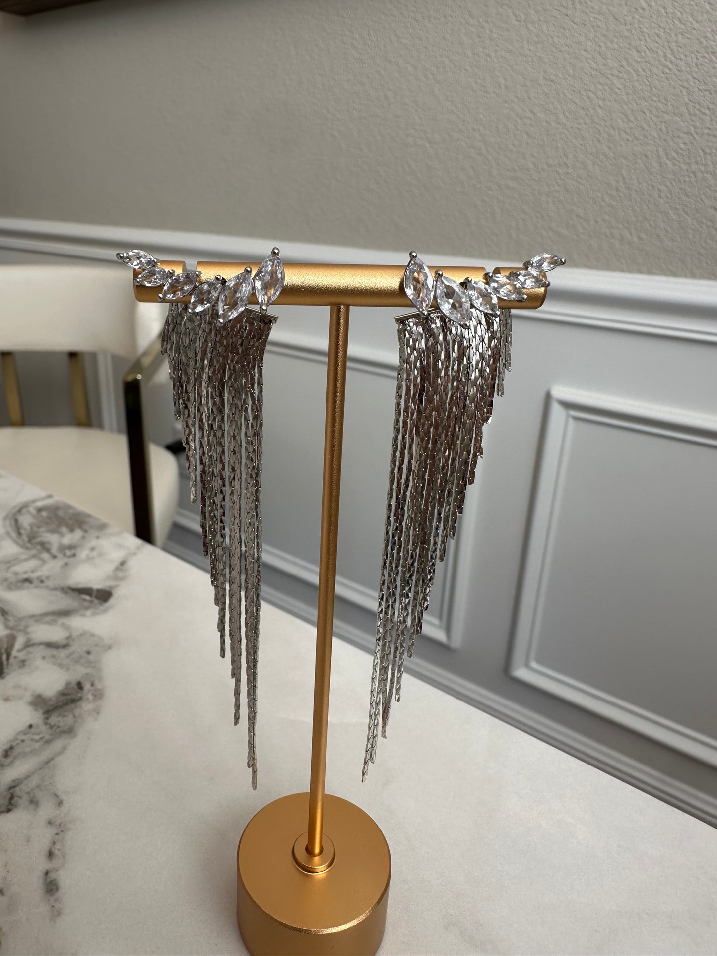 Silver Cascade Earrings