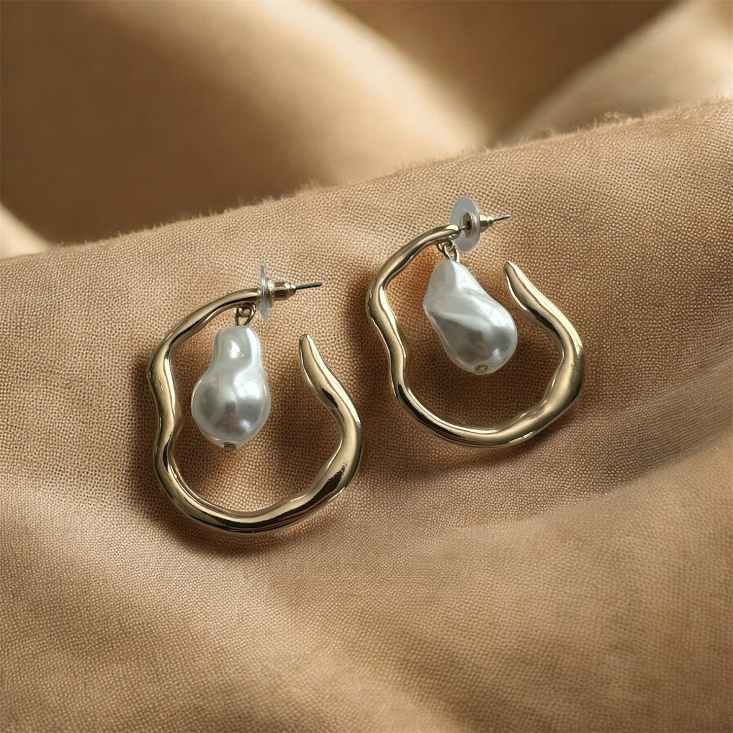 Golden Baroque Hoops