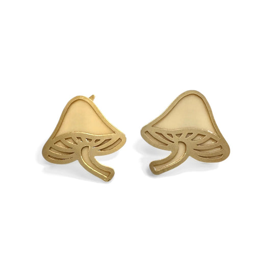 Golden Mushroom Studs