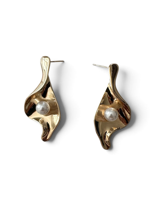 Pearl Wave Earrings