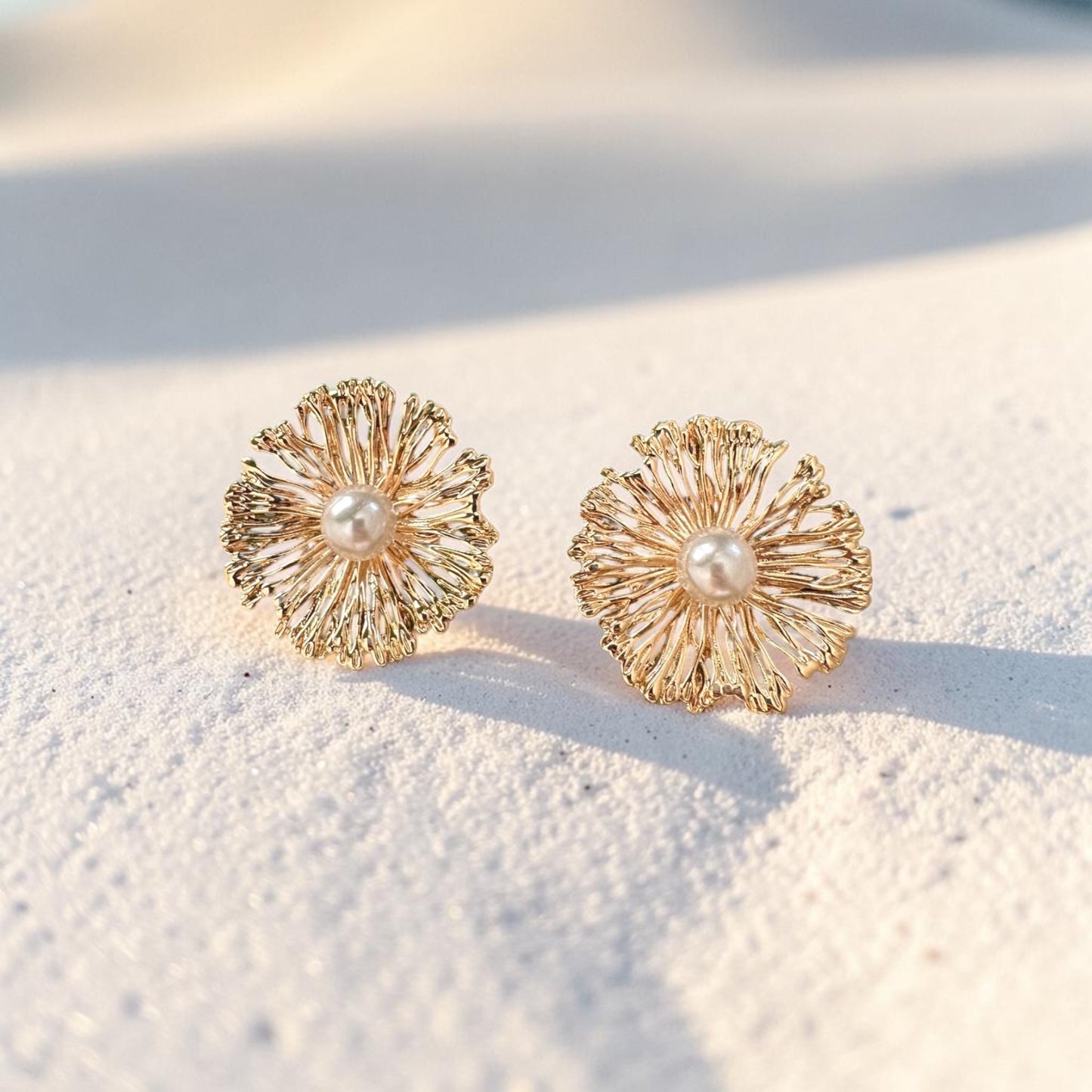 Pearl Flower Earrings