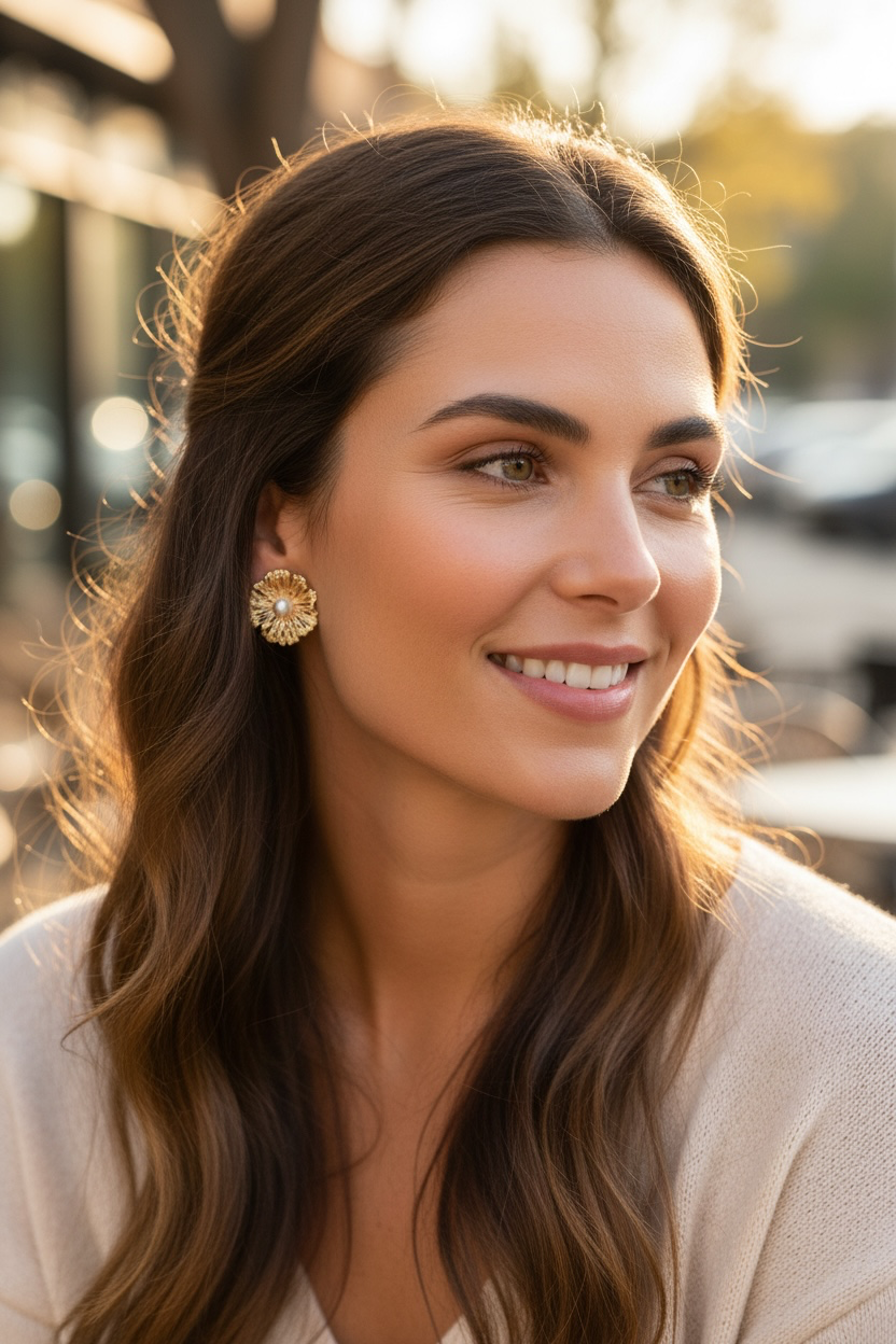 Pearl Flower Earrings