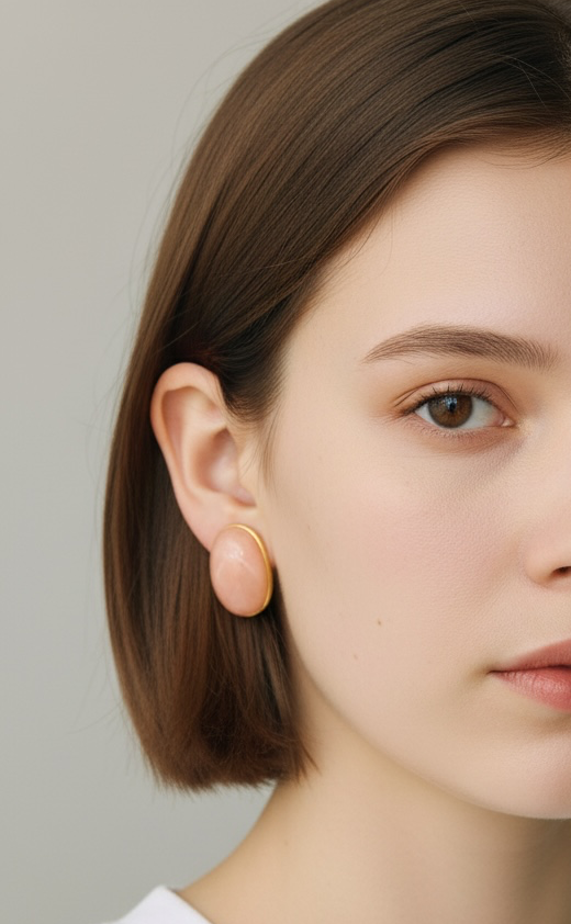 Peach Rosé Resin Hoops