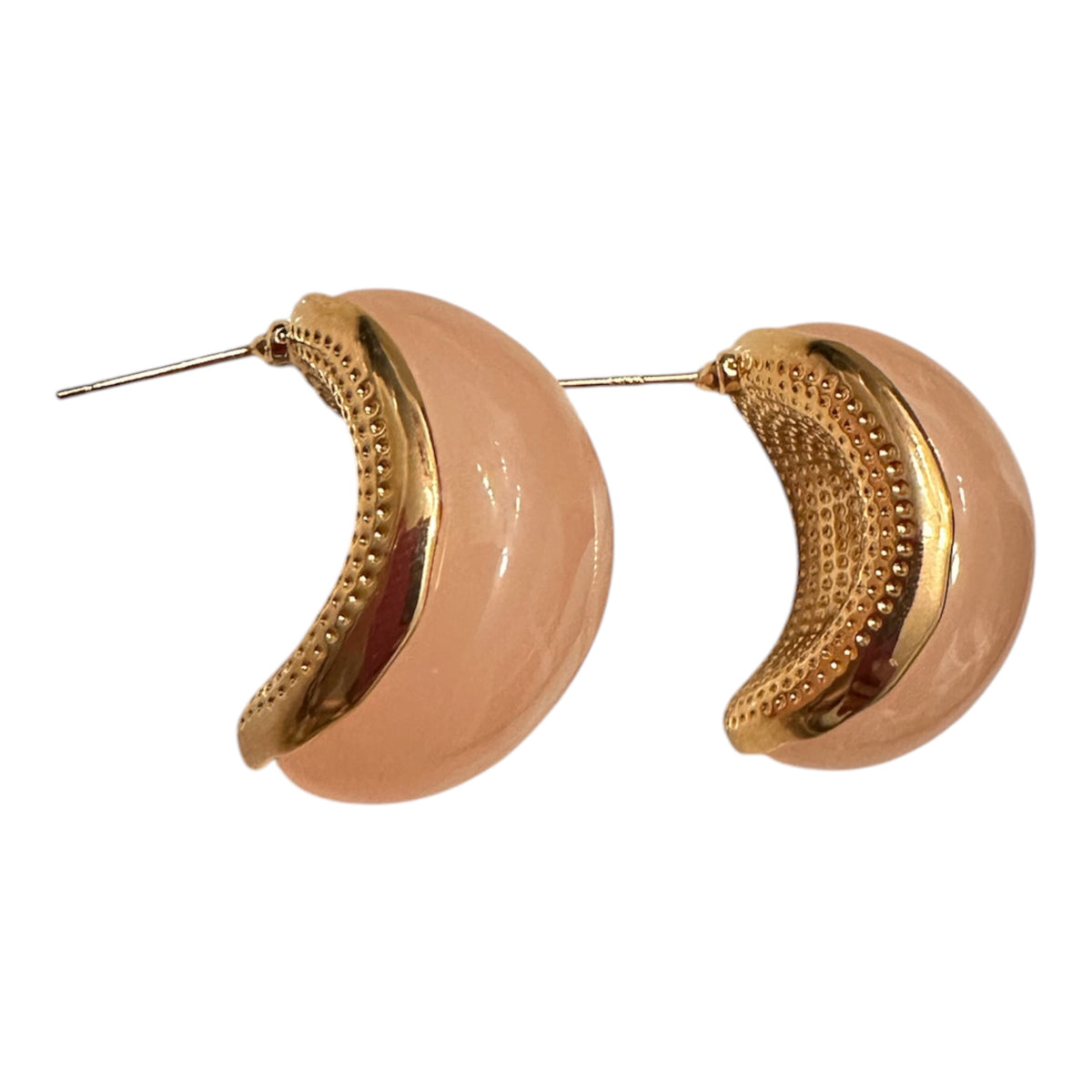 Peach Rosé Resin Hoops