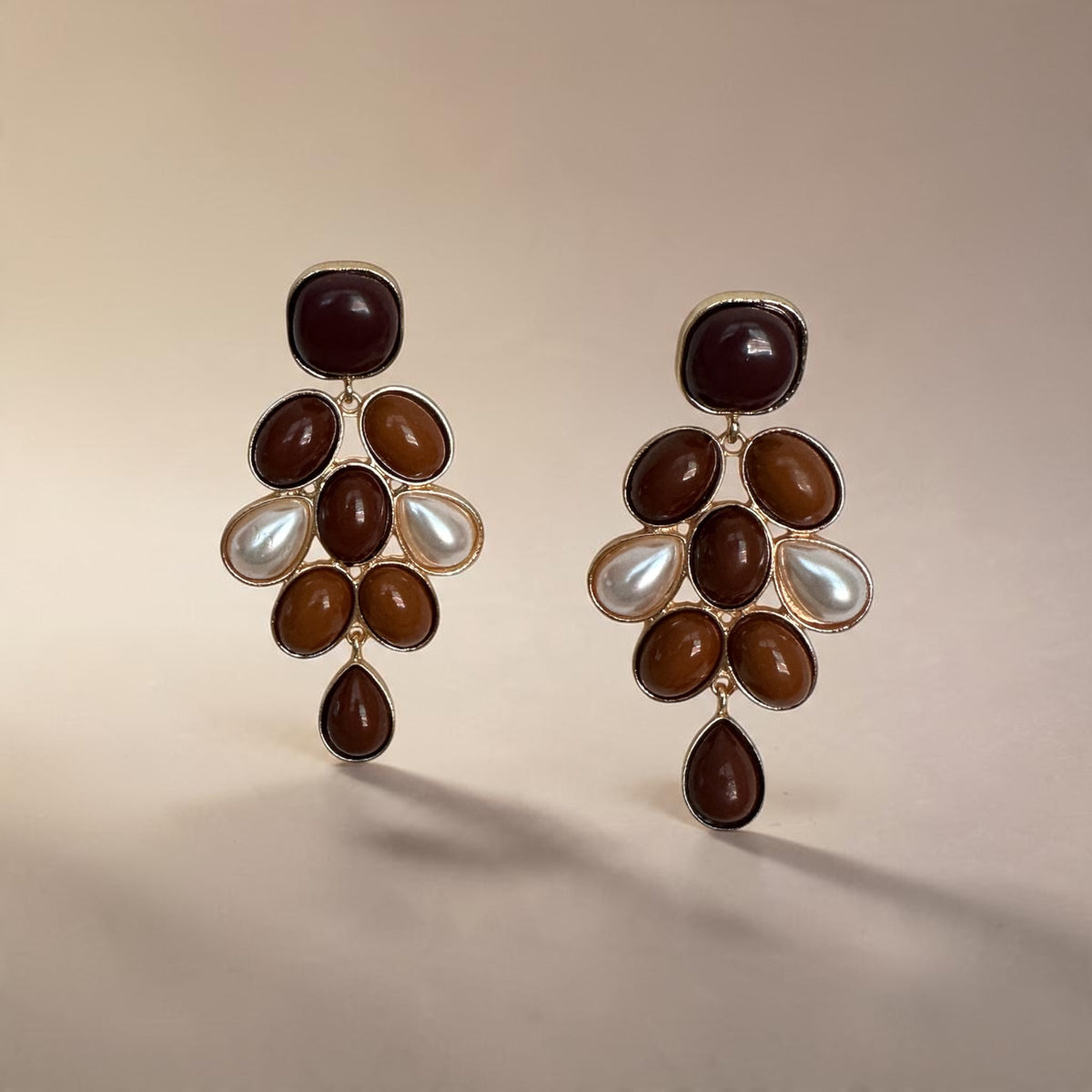 Sculptural Caramel Earrings