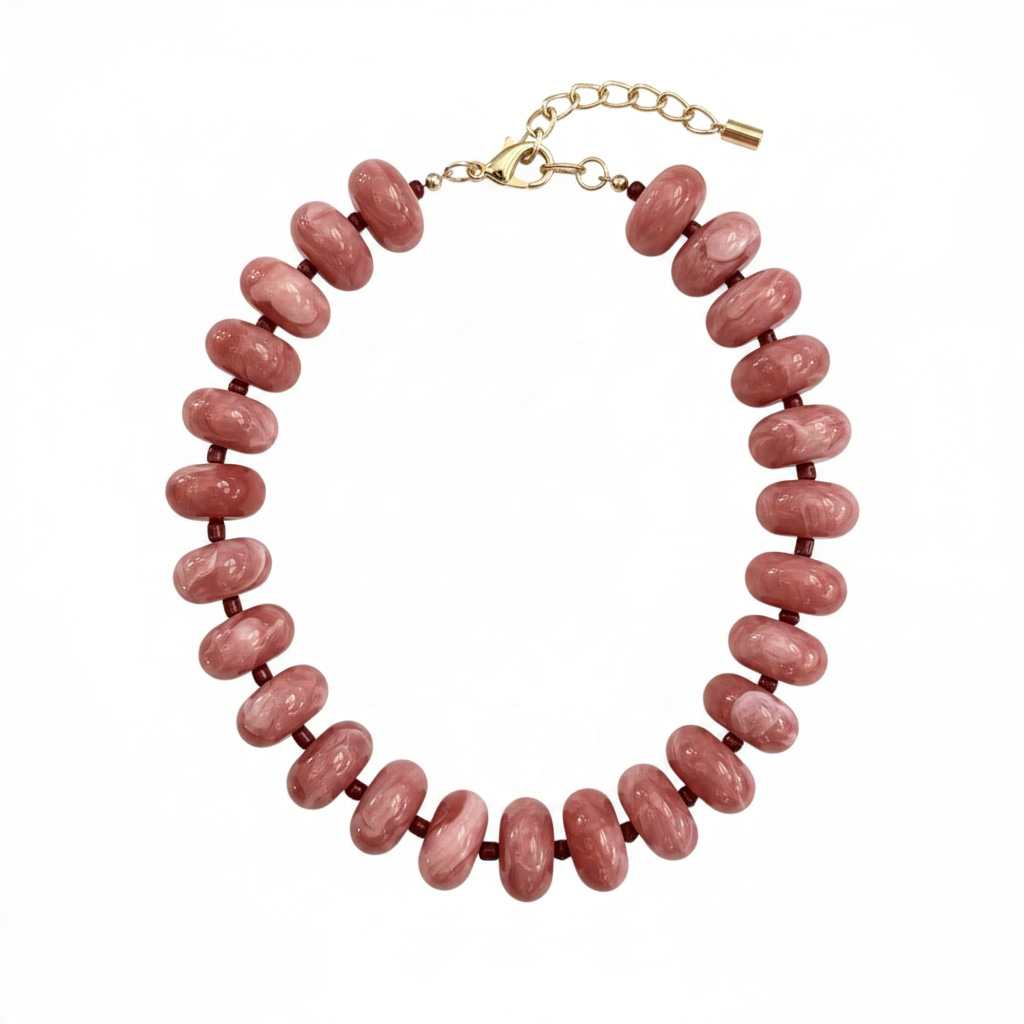 Blush Beaded Necklace