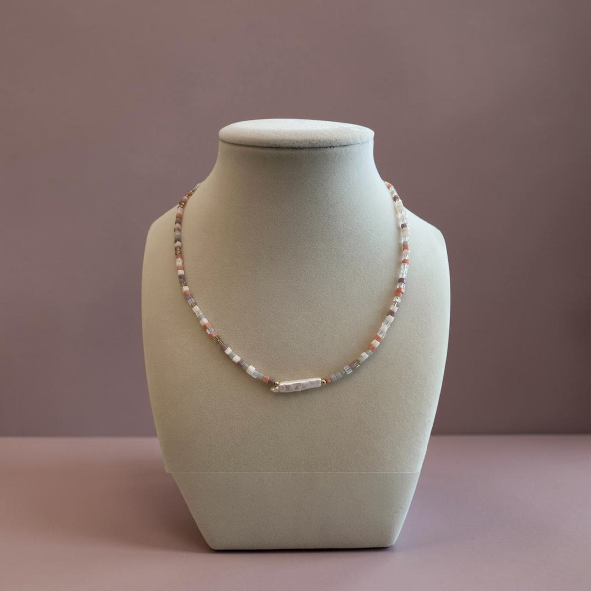Pastel Baroque Pearl Necklace
