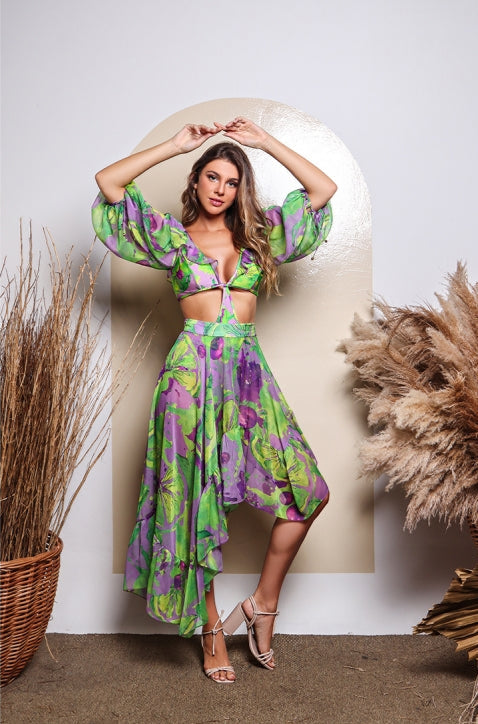 Açaí Skirt - Exclusive Açaí print